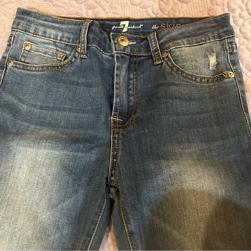7 for all mankind girls skinny jeans. Size 12 - Picture 5 of 7